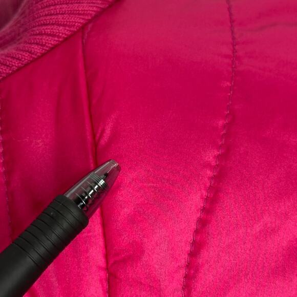 Bernardo Pink Mixed Media Wave Quilted/Knit Jacket Full Zip Womens Size Large L - Picture 12 of 12